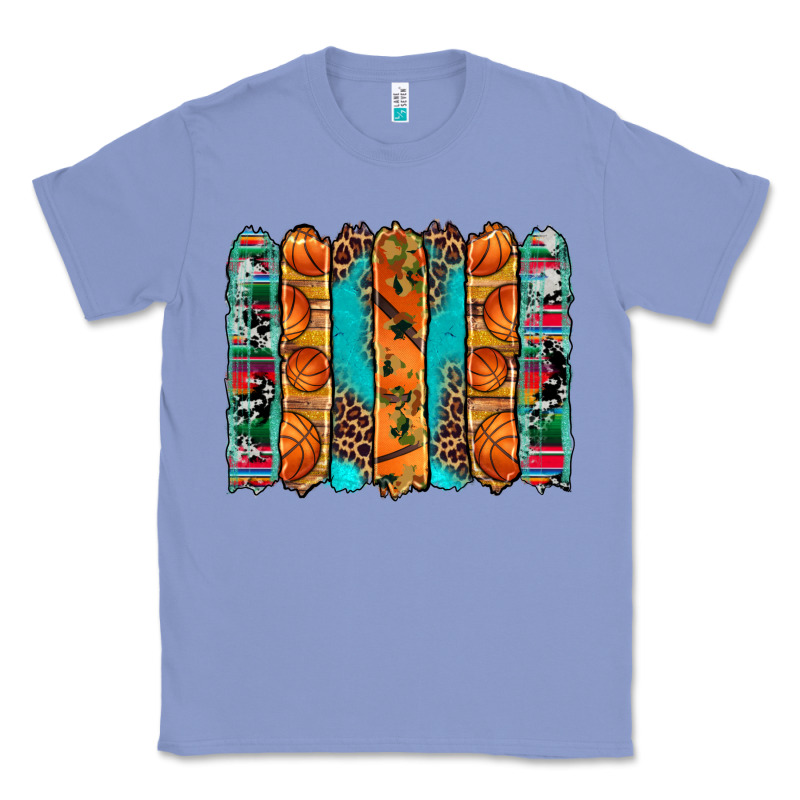 Basketball Serape Cowhide Turquoise Leopard Glitter  Brushstrokes Classic Tee by Artiststas | Teevron