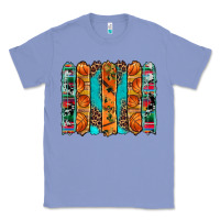 Colony Blue basketball serape cowhide turquoise leopard glitter  brushstrokes Classic Tee - Artiststas