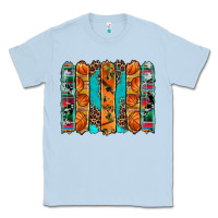 Dusty Blue basketball serape cowhide turquoise leopard glitter  brushstrokes Classic Tee - Artiststas