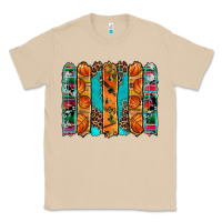 Mushroom basketball serape cowhide turquoise leopard glitter  brushstrokes Classic Tee - Artiststas