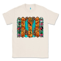 Natural basketball serape cowhide turquoise leopard glitter  brushstrokes Classic Tee - Artiststas