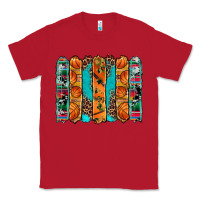 Red basketball serape cowhide turquoise leopard glitter  brushstrokes Classic Tee - Artiststas