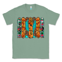 Sage basketball serape cowhide turquoise leopard glitter  brushstrokes Classic Tee - Artiststas