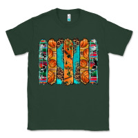 Sports Green basketball serape cowhide turquoise leopard glitter  brushstrokes Classic Tee - Artiststas