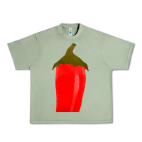 Oil Green Chilli Pepper Fa Element Urban Heavy Tee - FaDigitalArtStudio