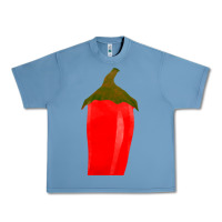 Pebble Blue Chilli Pepper Fa Element Urban Heavy Tee - FaDigitalArtStudio