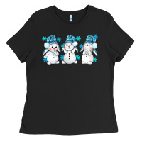 Black snowman winter bbs Ladies Tee - BundleAndBundleShop