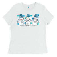 White snowman winter bbs Ladies Tee - BundleAndBundleShop