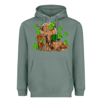Sage st patrick's day cow family Heavyweight Hoodie - RanaPortraitStore