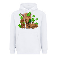 White st patrick's day cow family Heavyweight Hoodie - RanaPortraitStore