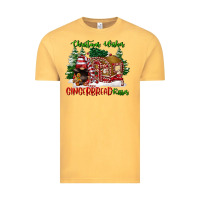 Vintage Mustard christmas wishes gingerbread kisses Vintage Tee - FaDigitalArtStudio