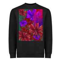 Black floral pattern Heavyweight Sweatshirt - JahusDesignShop