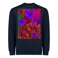 Navy floral pattern Heavyweight Sweatshirt - JahusDesignShop