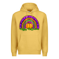 Antique Gold happy halloween rainbow Premium Hoodie - Jasminsmagicworld