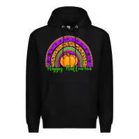 Black happy halloween rainbow Premium Hoodie - Jasminsmagicworld
