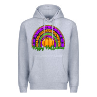 Heather Grey happy halloween rainbow Premium Hoodie - Jasminsmagicworld