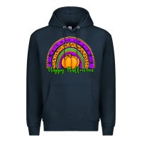 Navy happy halloween rainbow Premium Hoodie - Jasminsmagicworld