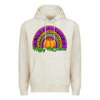 Oatmeal Heather happy halloween rainbow Premium Hoodie - Jasminsmagicworld
