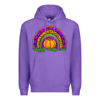 Purple happy halloween rainbow Premium Hoodie - Jasminsmagicworld