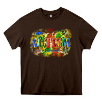 Chocolate Brown Autism accept understand love Heavy Core Tee - CowGirlArtShop