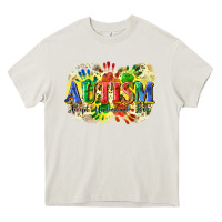 Cream Autism accept understand love Heavy Core Tee - CowGirlArtShop