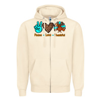 Sandshell peace love thankful Zipper Hoodie - JahusDesignShop