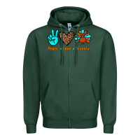 Sports Green peace love thankful Zipper Hoodie - JahusDesignShop
