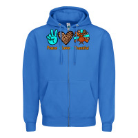 True Royal peace love thankful Zipper Hoodie - JahusDesignShop