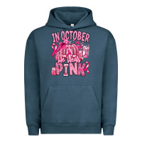 Pigment Midnight Navy in october we wear pink american football Urban Hoodie - RanaPortraitStore