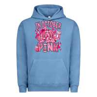 Pigment Pebble Blue in october we wear pink american football Urban Hoodie - RanaPortraitStore