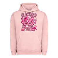 Pigment Salmon in october we wear pink american football Urban Hoodie - RanaPortraitStore