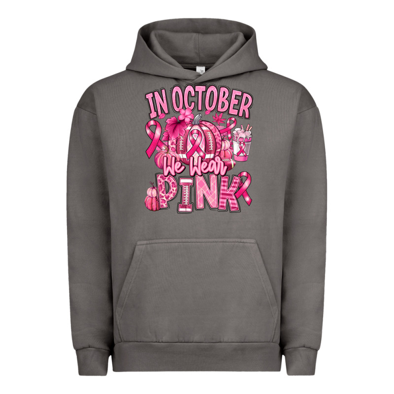 In October We Wear Pink American Football Urban Hoodie by RanaPortraitStore | Teevron