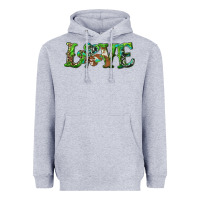 Heather Grey love with shamrock Heavyweight Hoodie - RanaPortraitStore