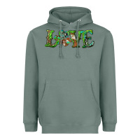 Sage love with shamrock Heavyweight Hoodie - RanaPortraitStore