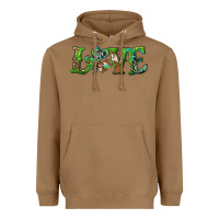 Love With Shamrock Heavyweight Hoodie | Teevron