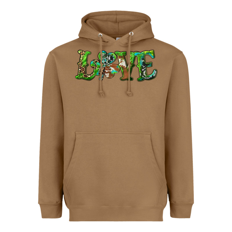 Love With Shamrock Heavyweight Hoodie by RanaPortraitStore | Teevron