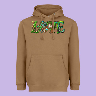 Love With Shamrock Heavyweight Hoodie Designed By Ranaportraitstore