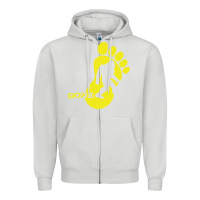 Dove Grey bigfoot Zipper Hoodie - artisFamous