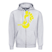 Heather Grey bigfoot Zipper Hoodie - artisFamous
