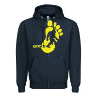 Navy bigfoot Zipper Hoodie - artisFamous