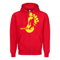 Red bigfoot Zipper Hoodie - artisFamous