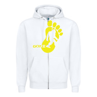 White bigfoot Zipper Hoodie - artisFamous