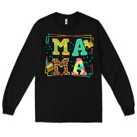 Black School bus driver mama Mother's day Long Sleeve Tee - LillyAllenDesigns