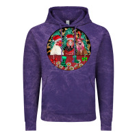Cloud Purple Chickens Vintage Hoodie - CowhideDigitalArt