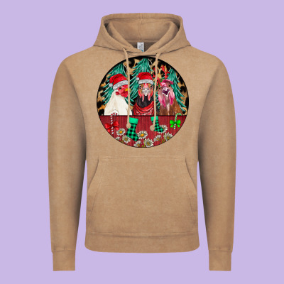 Chickens Vintage Hoodie Designed By Cowhidedigitalart