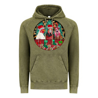 Vintage Olive Chickens Vintage Hoodie - CowhideDigitalArt