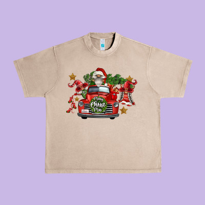 Merry Christmas Truck Gnomies Urban Heavy Tee Designed By Fadigitalartstudio