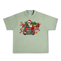 Oil Green merry christmas truck gnomies Urban Heavy Tee - FaDigitalArtStudio