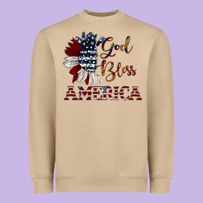 God Bless America Heavyweight Sweatshirt Designed By Jahusdesignshop