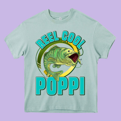 Reel Cool Poppi Heavy Core Tee Designed By Jasminsmagicworld